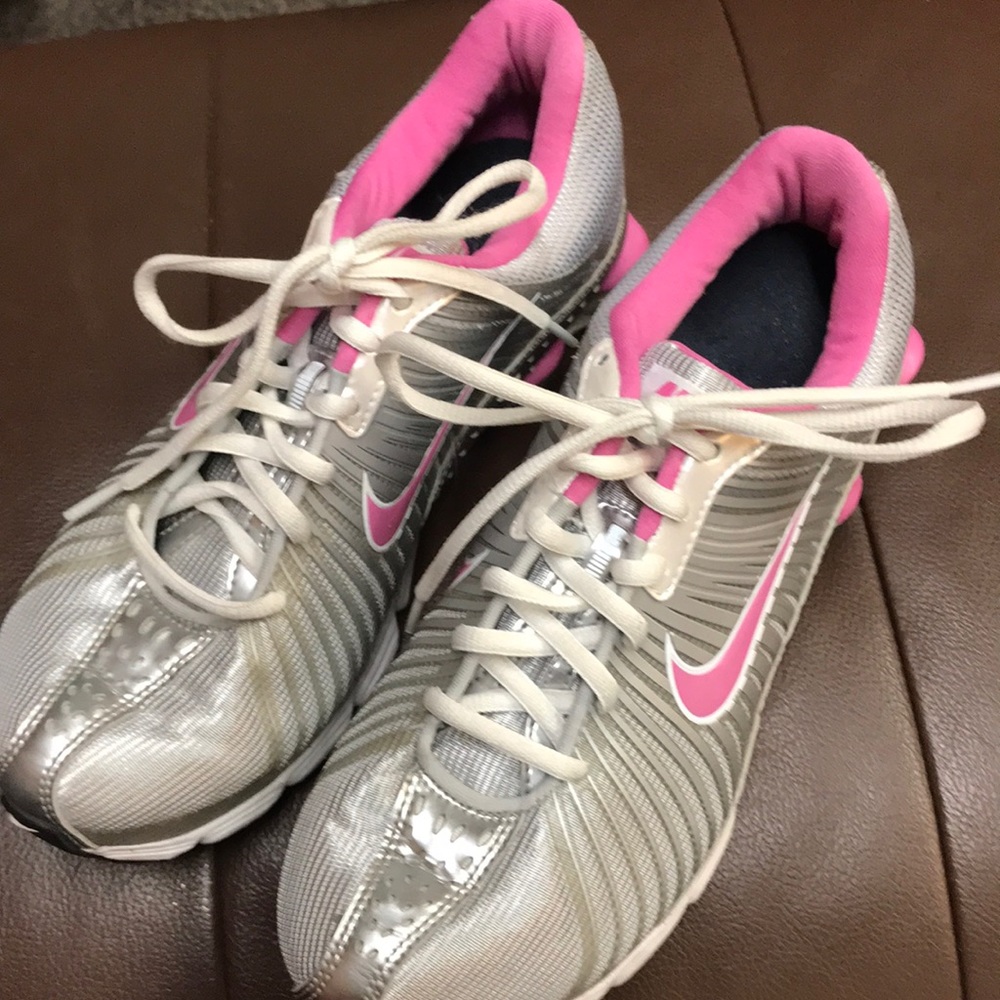 Nike Shox pink and silver. Size women’s 7.5